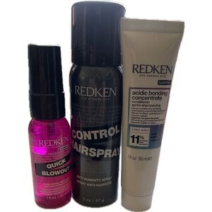 Redken Travel LOT Hairspray, Blowout Spray & Bonding Concentrate 1 /2 fl oz NEW